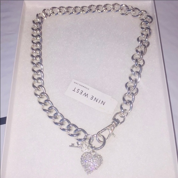 Nine West Jewelry - Nine West heart key necklace with tags heavy 1/4”